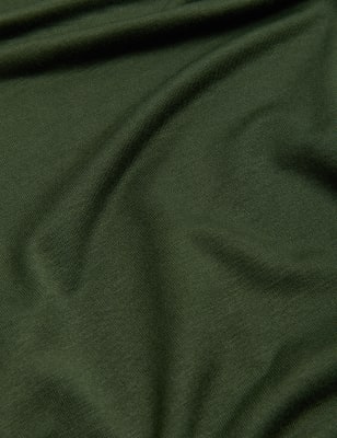 

JAEGER Top de punto de manga larga y escote en picoWomens - Olive, Olive