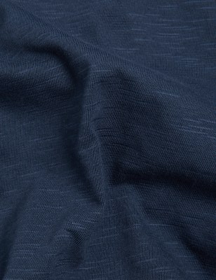 

JAEGER Camiseta 100% algodón de manga corta y escote en picoWomens - Navy, Navy