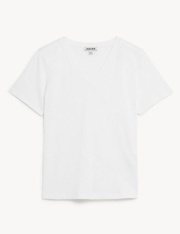 T-Shirt με λαιμόκοψη V από 100% βαμβάκι - GR