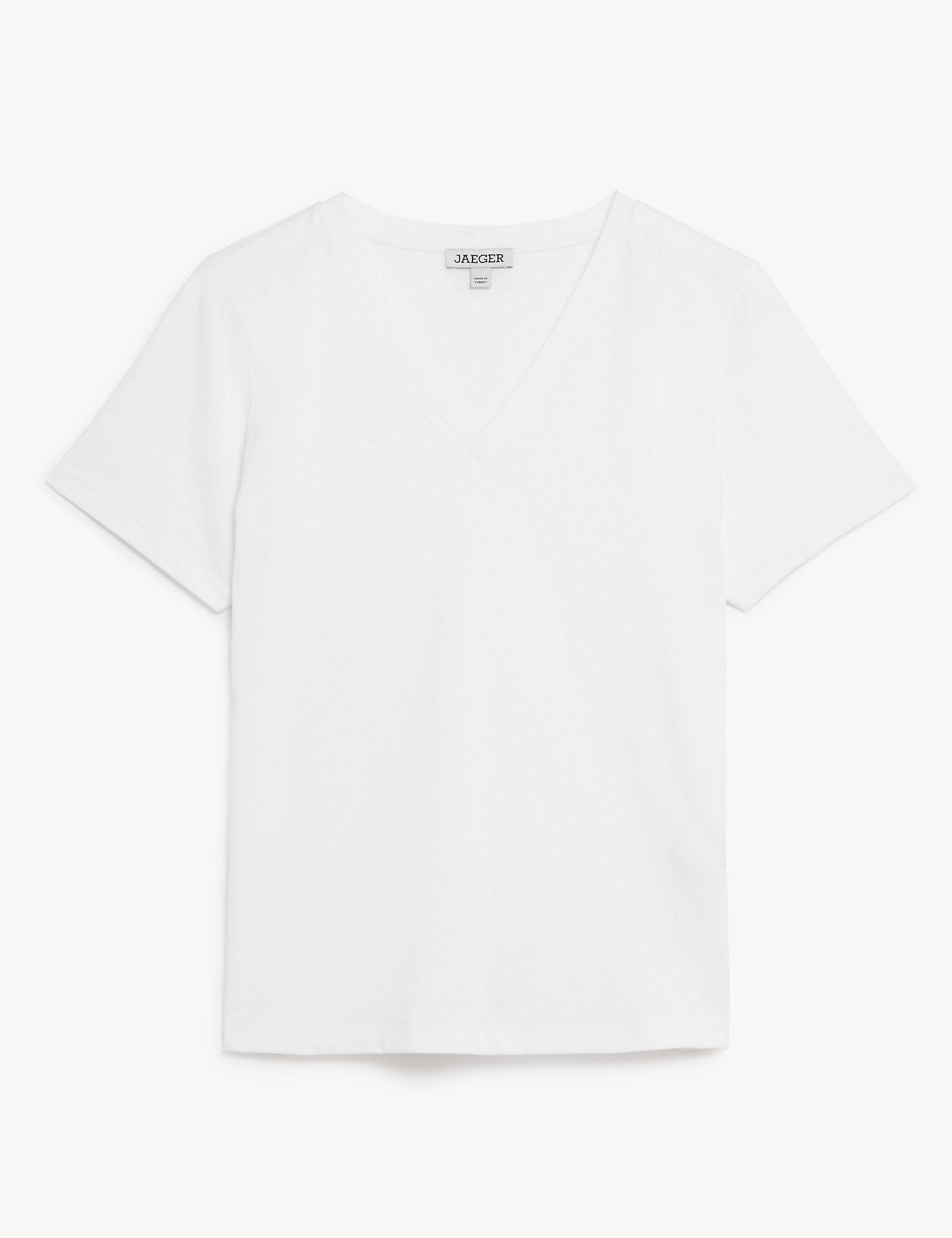 Camiseta 100% algodón con escote de pico