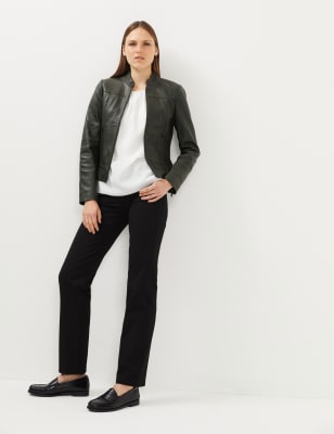 

JAEGER Womens Straight Leg Trousers - Black, Black