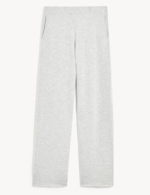 M&S Jaeger Womens Pure Cashmere Wide Leg Trousers