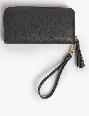 

JAEGER Cartera de piel con cremallera en el contornoWomens - Negro, Negro