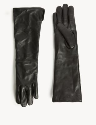 

JAEGER Womens Leather Touchscreen Gloves - Black, Black