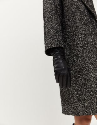 M&S Jaeger Womens Leather Touchscreen Gloves