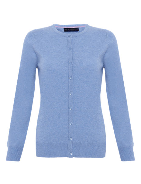 Pure Cashmere Round Neck Cardigan | M&S Collection | M&S