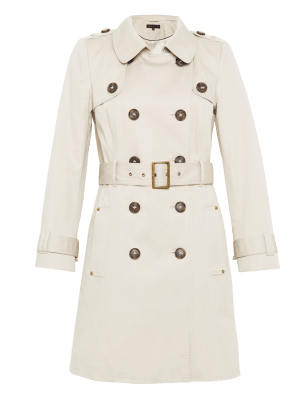 Pure Cotton Belted Trench Coat with Stormwear™ | M&S Collection | M&S