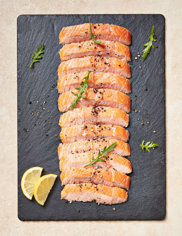 Half Side Of Honey Roast Hot Smoked Salmon Serves 10 12 M S