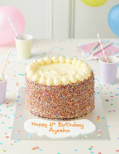Personalised Extra Large Rainbow Layers Cake (Serves 32)