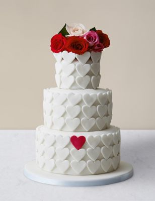 Serene Heart Chocolate Sponge Wedding  Cake  Serves 95 M S