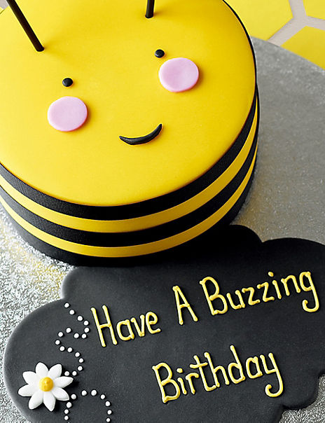 Personalised Stripe The Bumblebee Cake Serves 16 M S