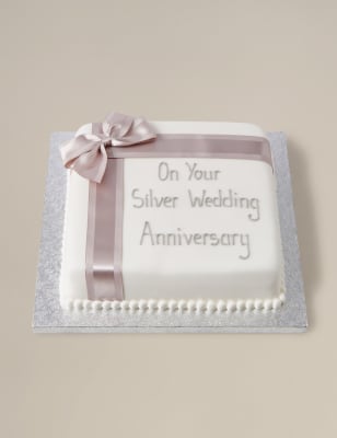 Celebration Fruit Cake with Silver Ribbon (Serves 44) | M&S