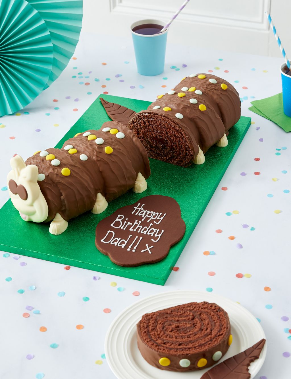Personalised Giant Colin the Caterpillar™ Cake (Serves 40)