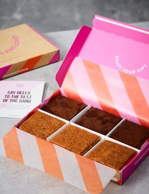 M&S 3 Indulgent Chocolate Brownies & 3 Blondies Letterbox Gift