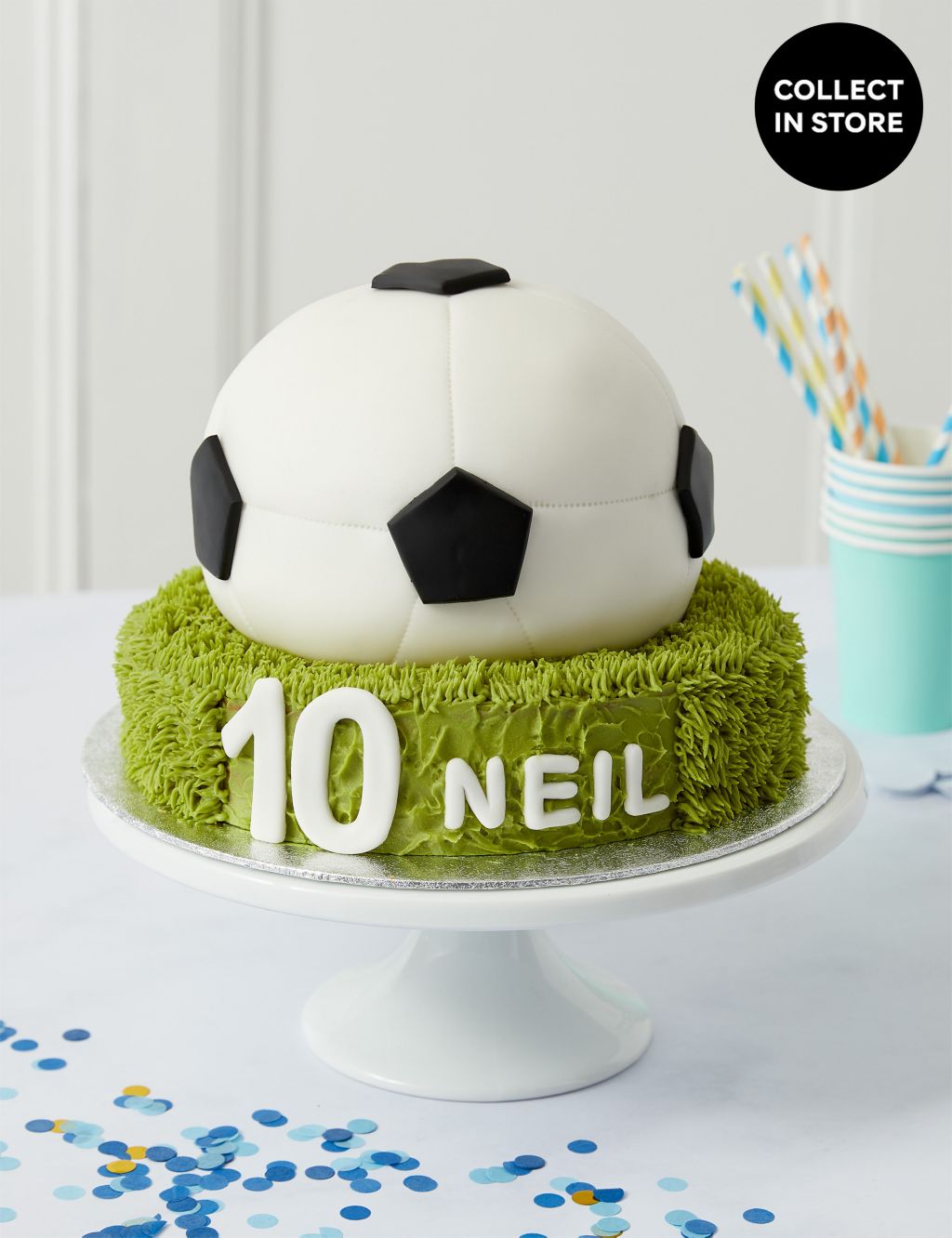 Personalised Football Cake (Serves 36)