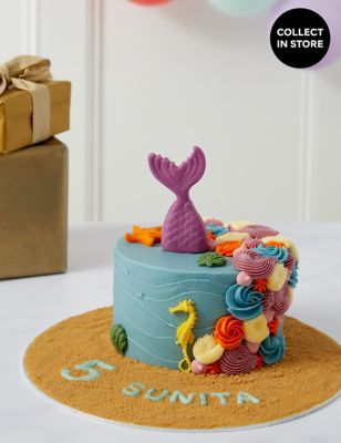 Personalised Under the Sea Mermaid Cake (Serves 20)