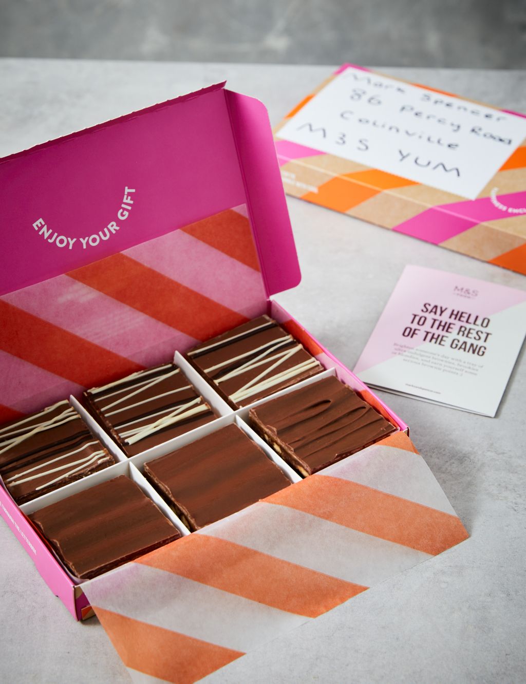 3 Millionaire's Shortbread & 3 Salted Caramel Chocolate Tiffin Letterbox Gift