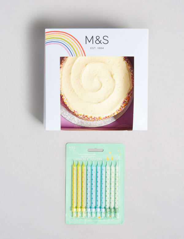 Rainbow Birthday Cake With Candles Gift M S