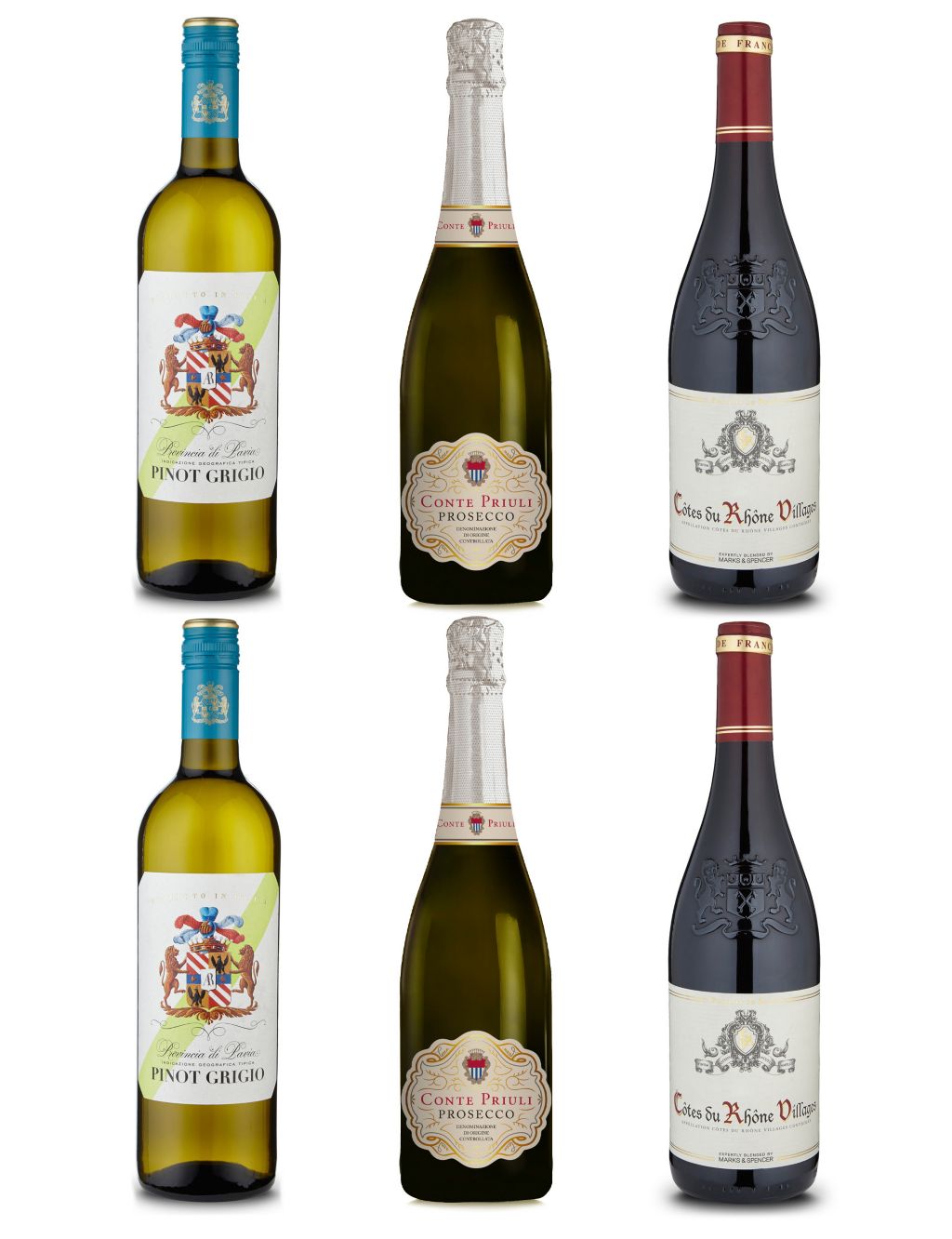 Mixed Case of Red, White & Prosecco - Case of 6