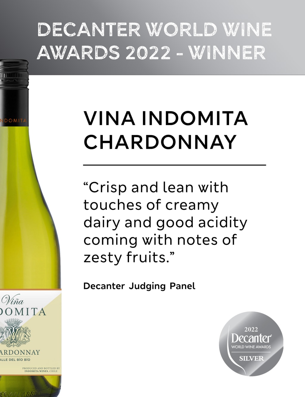 Vina Indomita Bio Bio Chardonnay - Case of 6 image 2