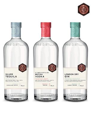Distilled Gin, Vodka & Tequila Trio