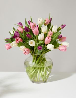M&S Pastel Tulip Abundance Bouquet
