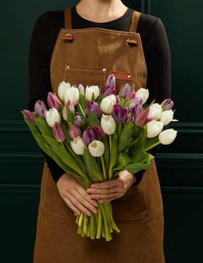 Bountiful Bunch of Pastel Tulips