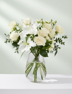 M&S White Rose & Lily Bouquet
