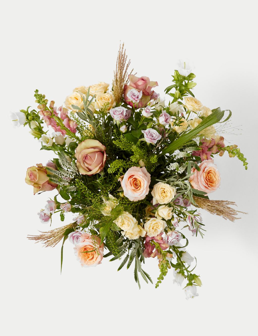 Rose, Spray Rose & Campanula Bouquet (Available until 02/03/24)