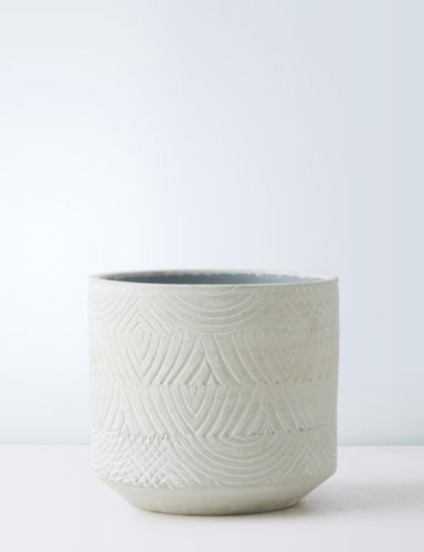 Large Abstract White Pot 3 of 2