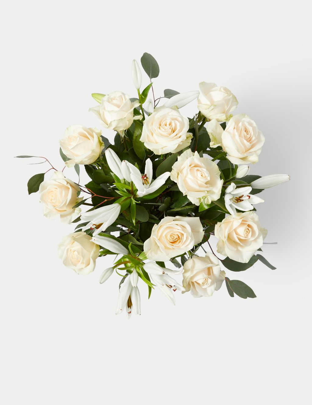 White Rose & Lily Bouquet (Delivery from 29th April 2024)