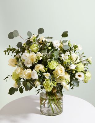 M&S Rose, Delphinium & Phlox White Bouquet