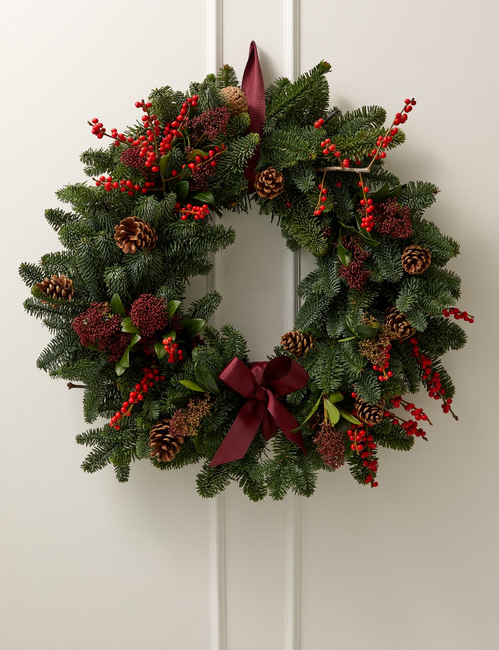 Large Festive Red Wreath image 1