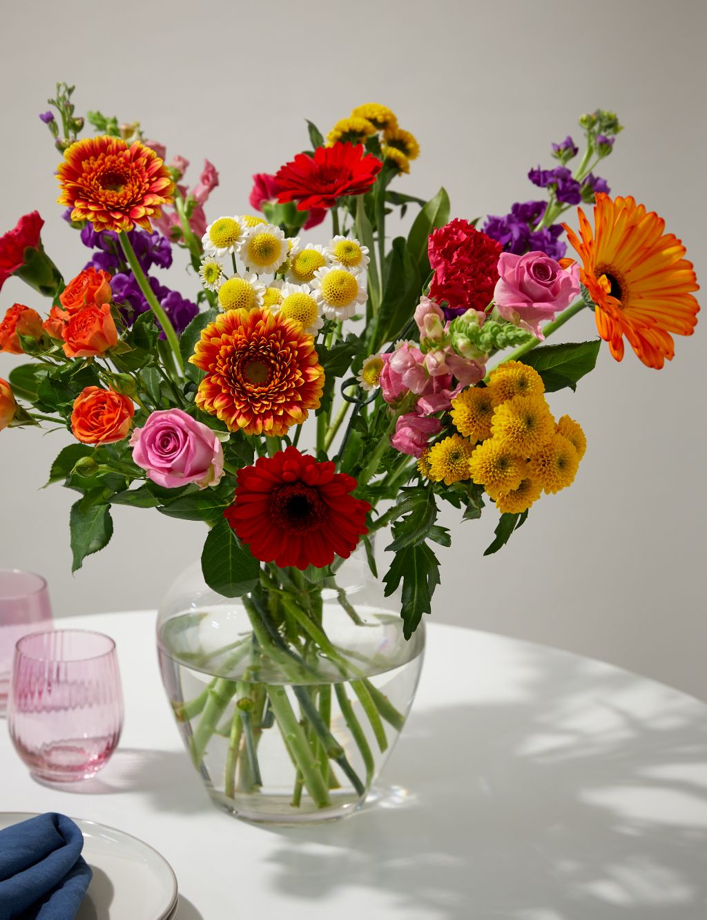 Gerbera, Carnation & Rose Bright Bouquet