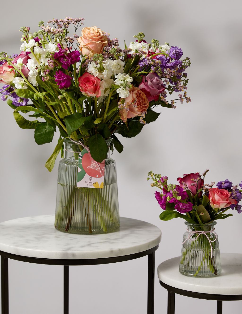 Rose & Spray Stock Vase Arrangements