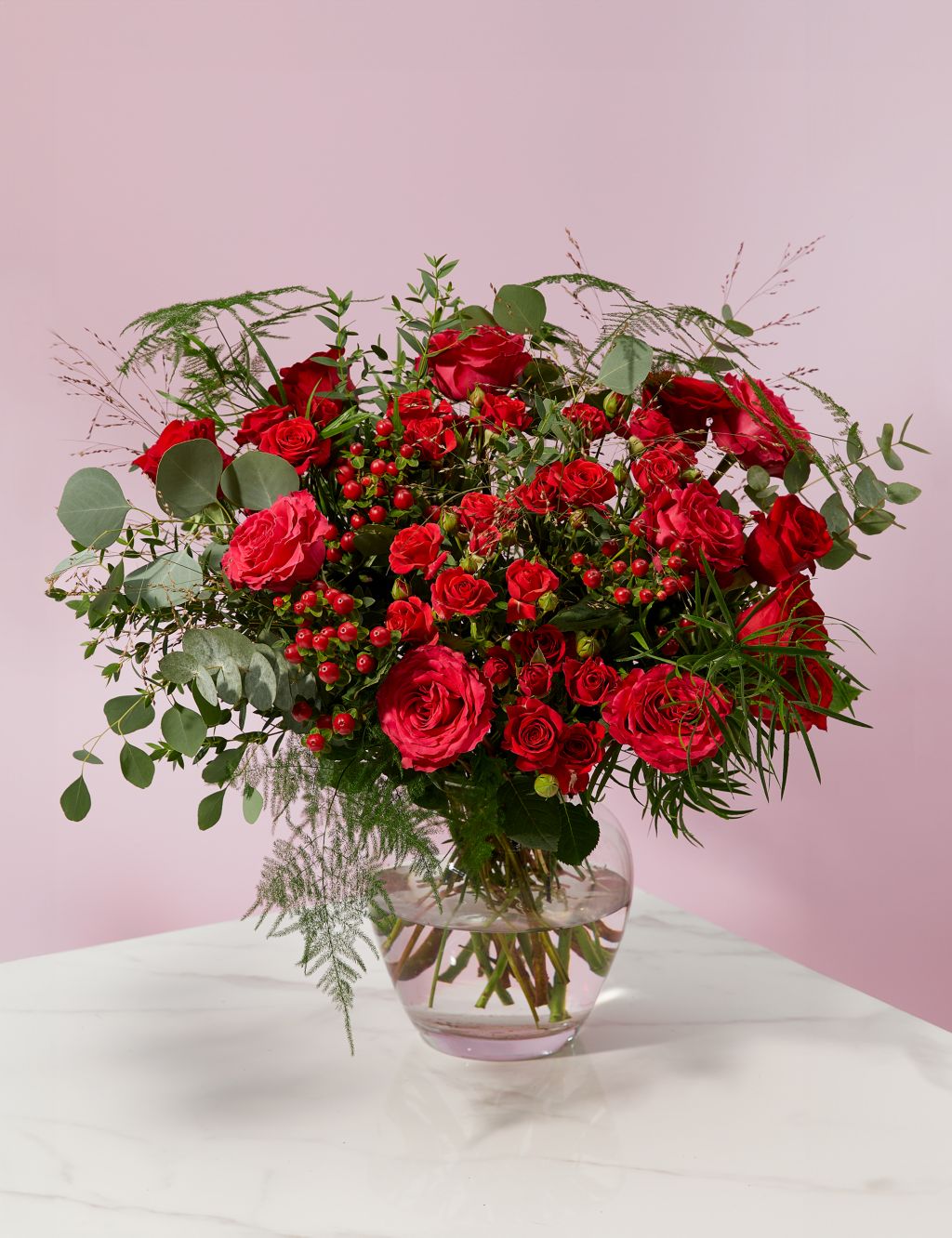 Valentine's Rose & Eucalyptus Bouquet (Delivery from 09/02/24)