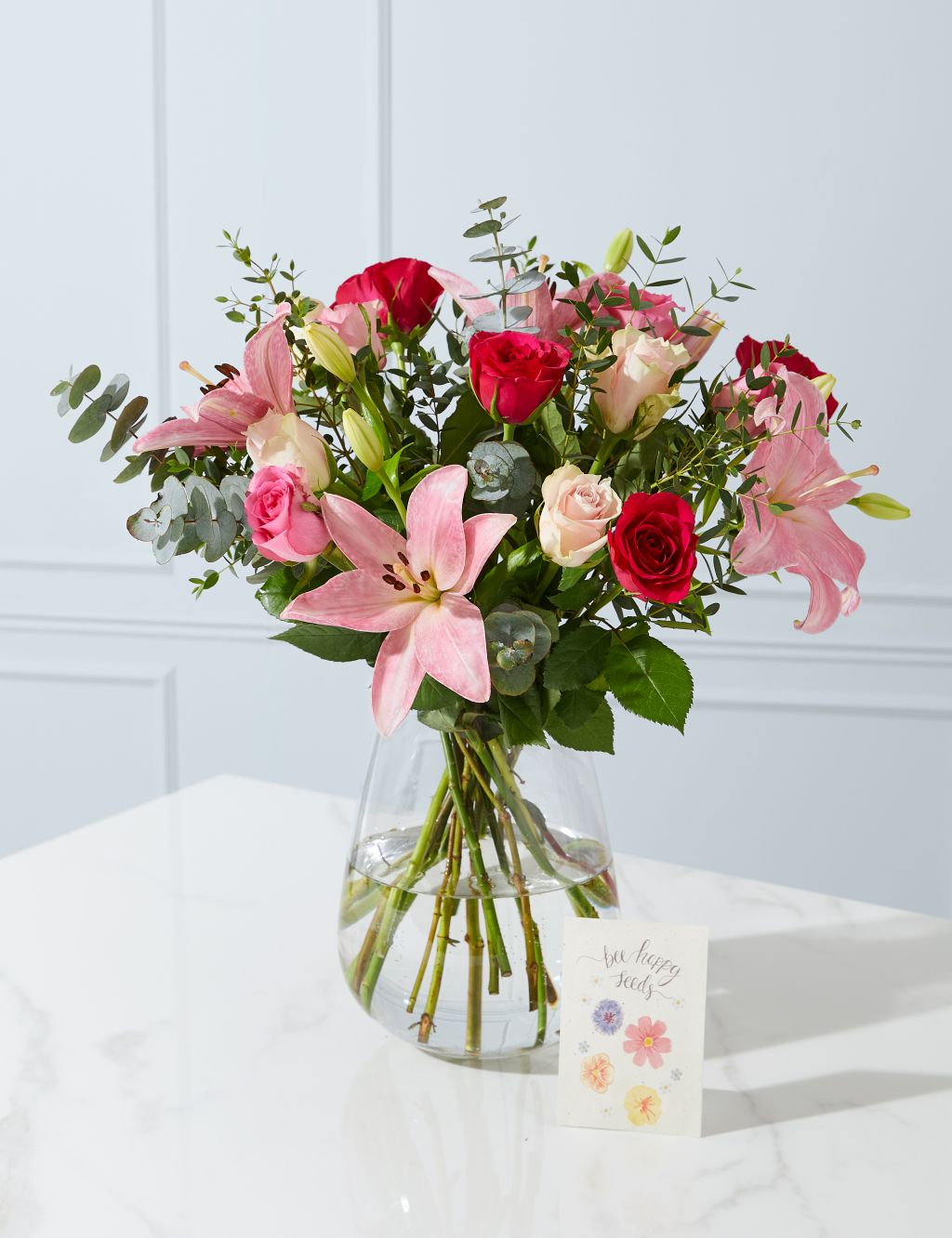 Mother's Day Lily & Radiant Rose Bouquet With Seeds (Delivery from 05/03/24)
