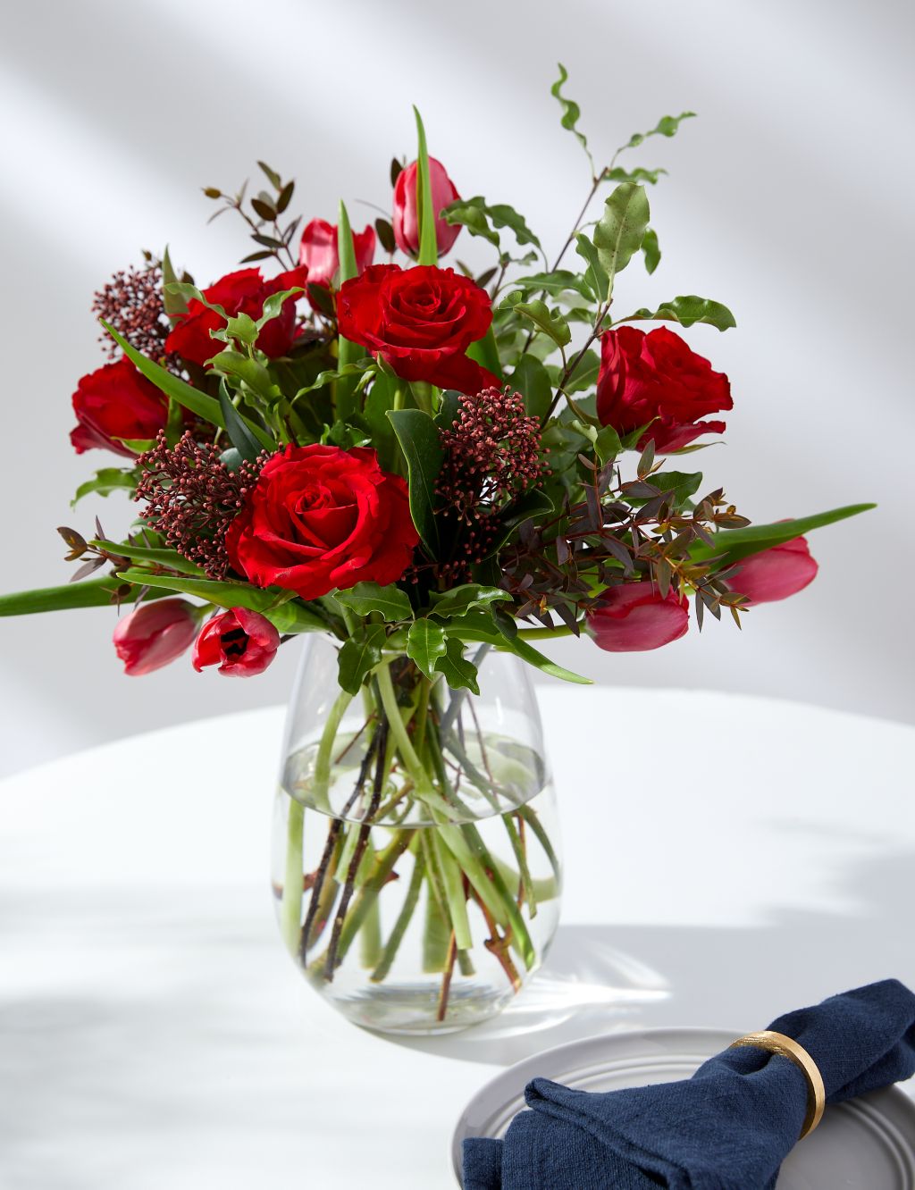 Red Rose & Tulip Bouquet