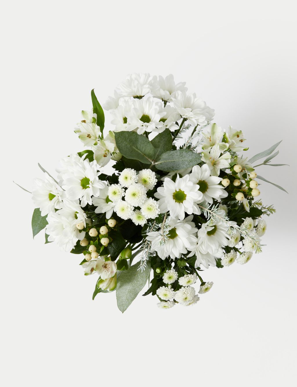 Festive White Chrysanthemum & Alstroemeria Bouquet image 2