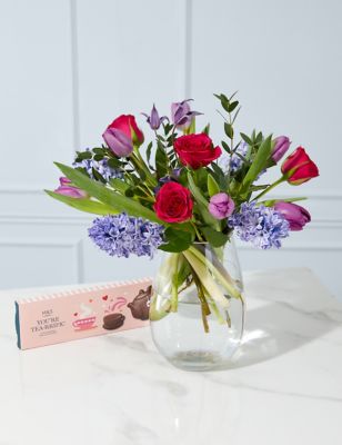 M&S Mother's Day Rose & Hyacinth Bouquet With Chocolates (Delivery from 05/03/24)
