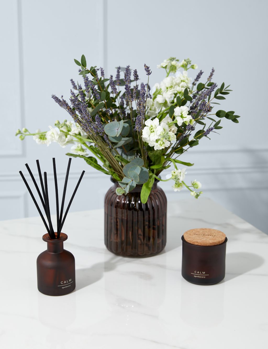 Mother's Day Calming Bouquet With Calm Candle & Diffuser (Delivery from 05/03/24)