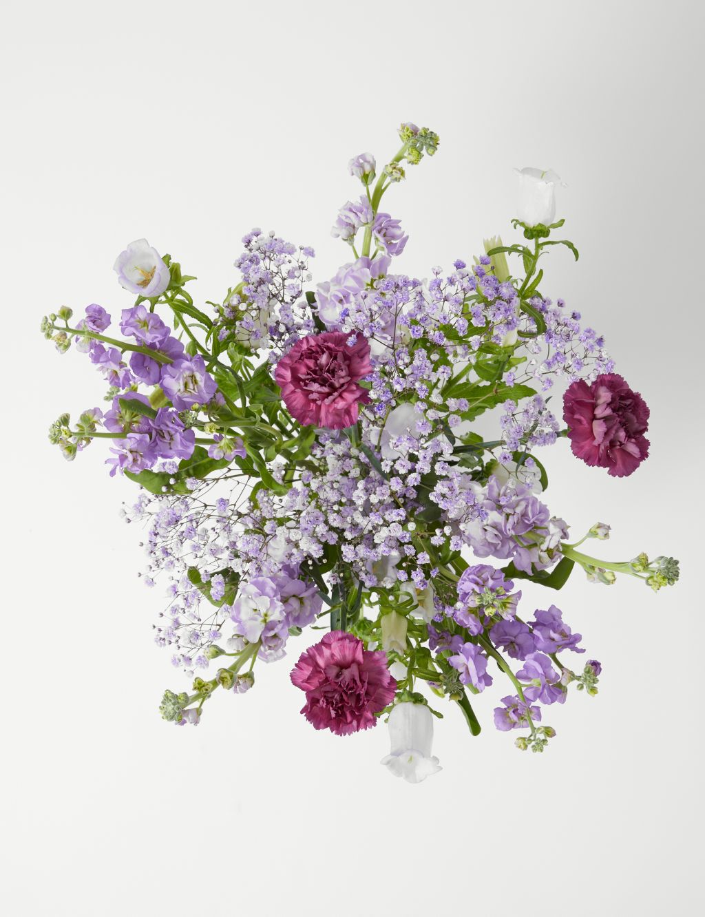 Carnation, Stock & Campanula Bouquet With Tote Bag