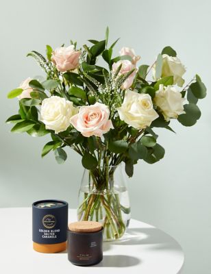 M&S Thinking of You Bouquet with Truffles & Candle