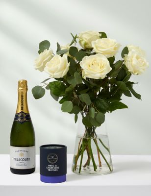 M&S Celebration Bouquet with Chocolate Truffles & Champagne