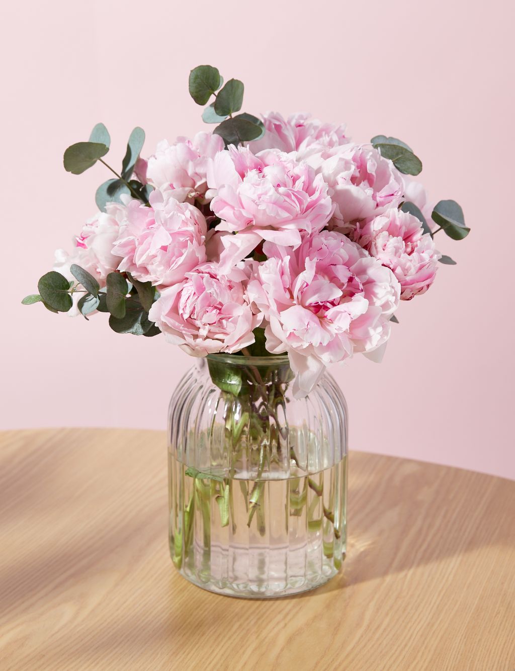 Pretty Peony Bouquet in Vase (Delivery from 13th May 2024)