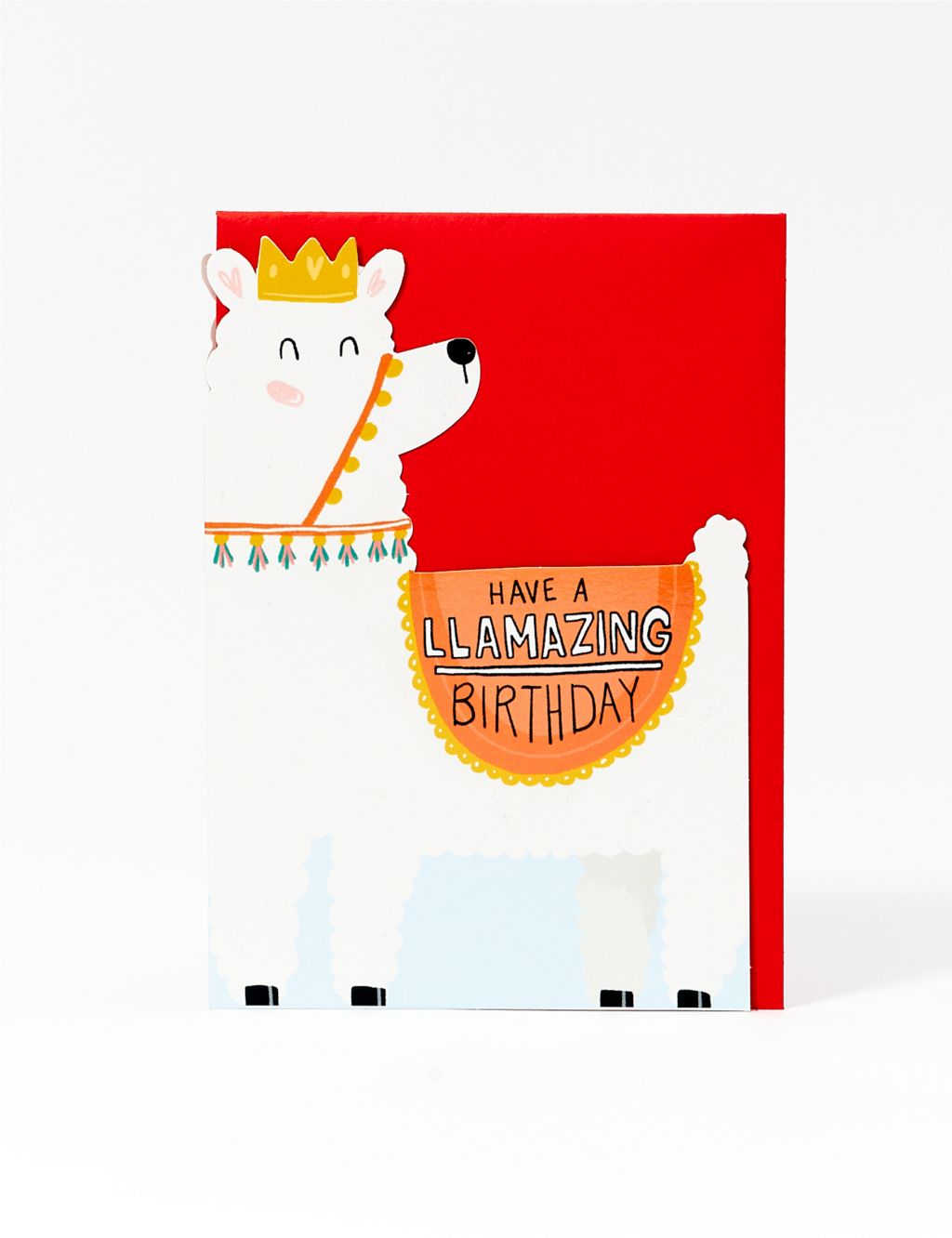 Llama Cut Out Birthday Card