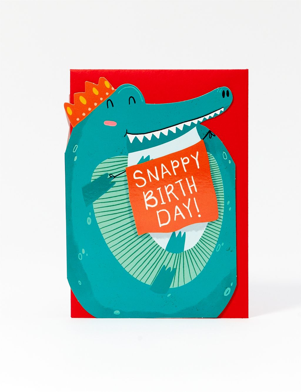 Crocodile Cut Out Birthday Card