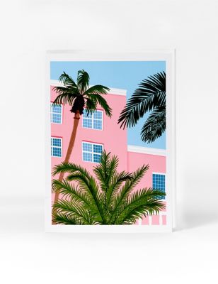 Contemporary Palm Tree Art Card