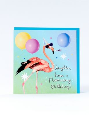Daughter Fl-amazing Flamingo Birthday Card