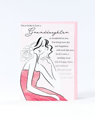 Special Granddaughter Verse Birthday Card